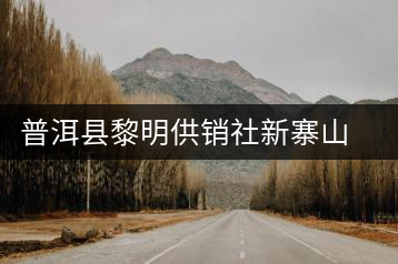 普洱縣黎明供銷社新寨山茶場