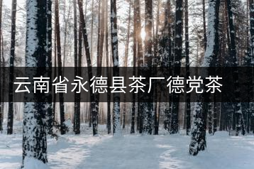 云南省永德縣茶廠德黨茶葉站