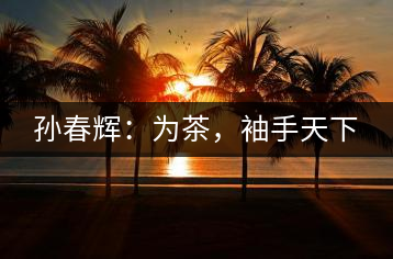 孫春輝：為茶，袖手天下
