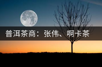 普洱茶商：張偉、啊卡茶葉有限責(zé)任公司總經(jīng)理