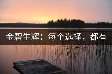 金碧生輝：每個選擇，都有選擇的理由