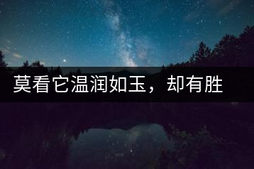 莫看它溫潤如玉，卻有勝瓊漿之味
