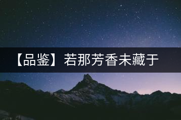 【品鑒】若那芳香未藏于樟野，怎會(huì)這般獨(dú)具韻味？
