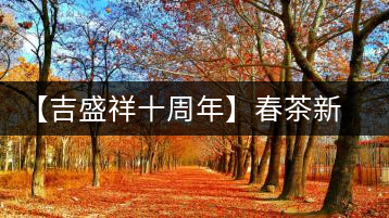 【吉盛祥十周年】春茶新品正式上市