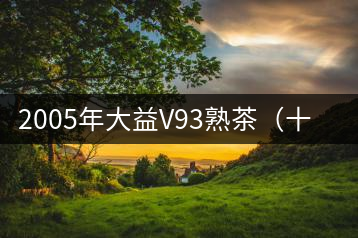 2005年大益V93熟茶（十年磨一劍）開(kāi)湯