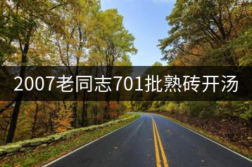 2007老同志701批熟磚開湯