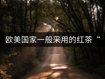 歐美國家一般采用的紅茶“調(diào)飲法”