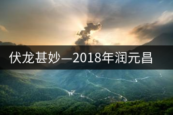 伏龍甚妙—2018年潤元昌伏龍生茶試用評測報(bào)告