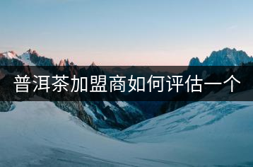 普洱茶加盟商如何評估一個(gè)普洱茶品牌是否值得加盟？