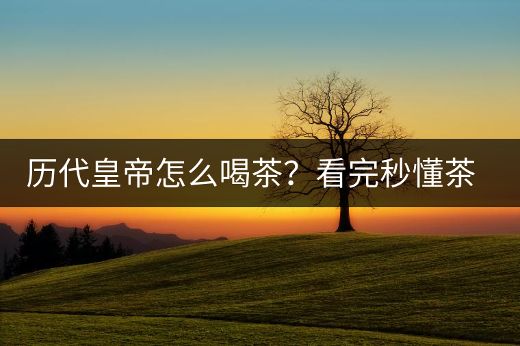 歷代皇帝怎么喝茶？看完秒懂茶歷史