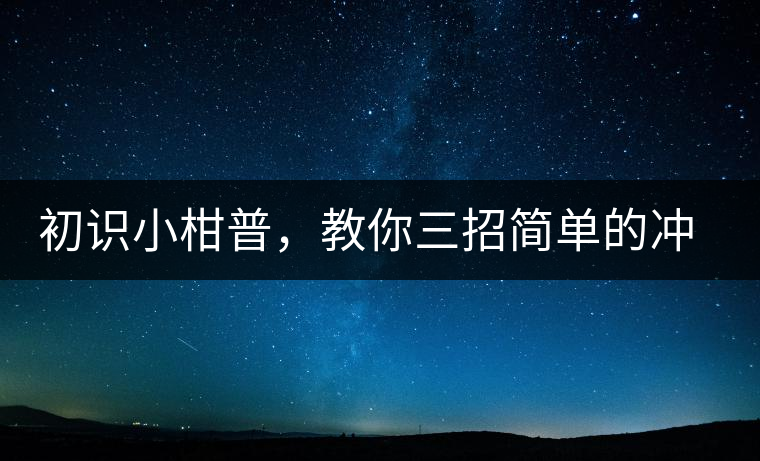 初識(shí)小柑普，教你三招簡單的沖泡方法初識(shí)小柑普，教你三招簡單的沖泡方法