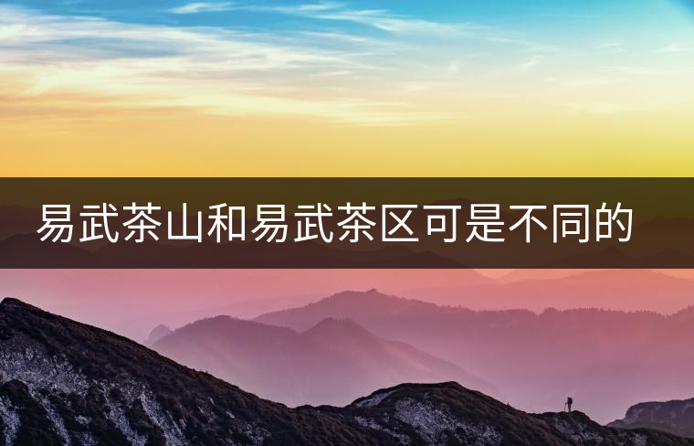 易武茶山和易武茶區(qū)可是不同的意思，千萬別混淆了！