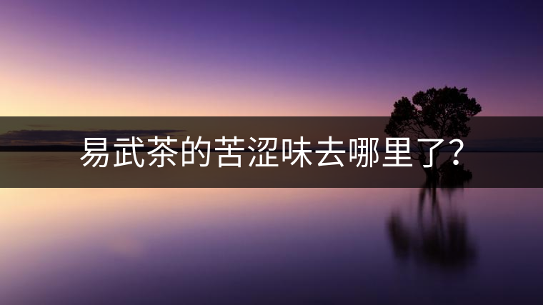 易武茶的苦澀味去哪里了？