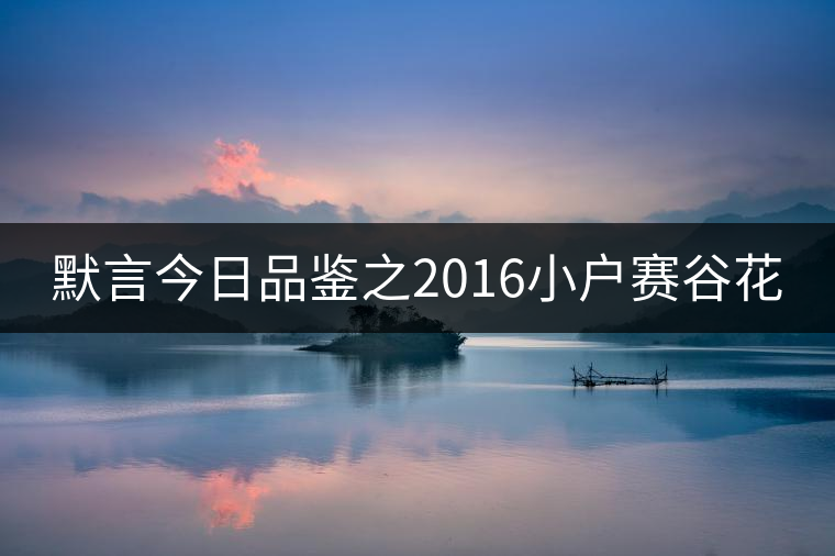 默言今日品鑒之2016小戶賽谷花