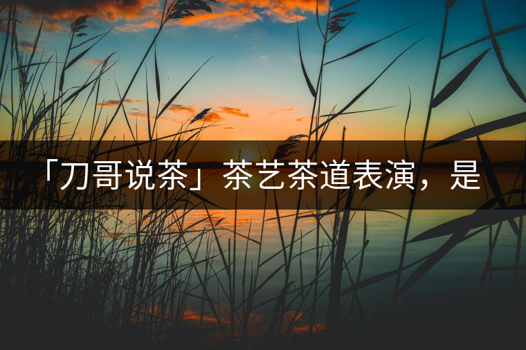 「刀哥說茶」茶藝茶道表演，是裝還是文化？