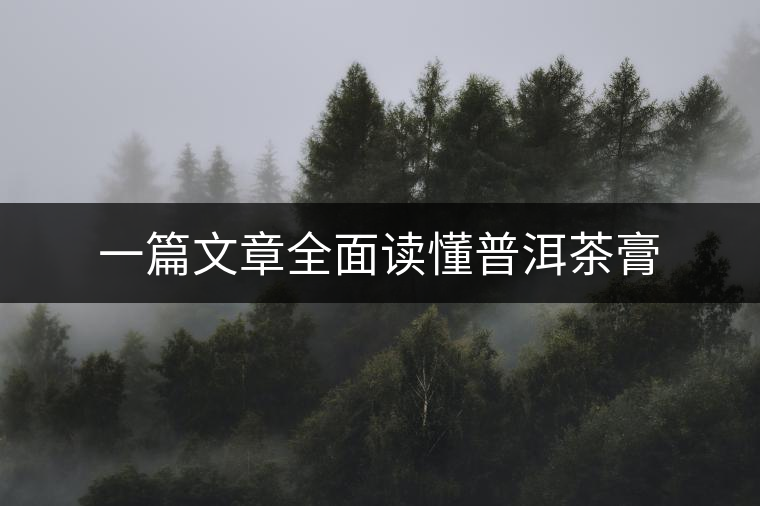 一篇文章全面讀懂普洱茶膏