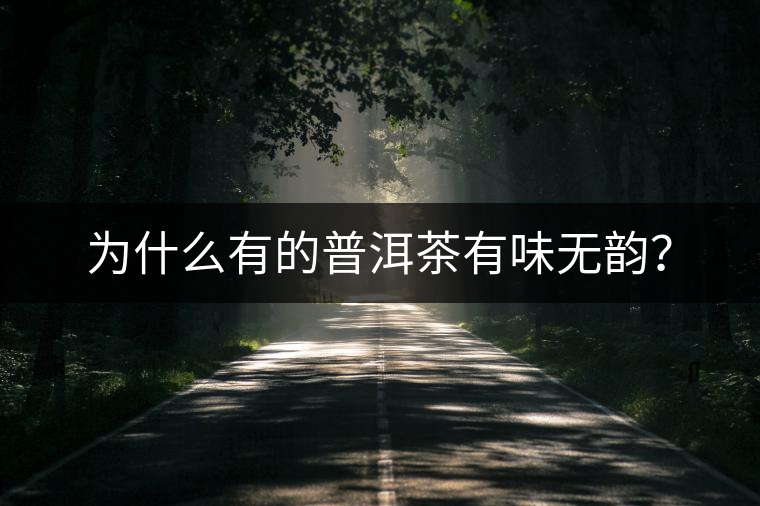 為什么有的普洱茶有味無韻？