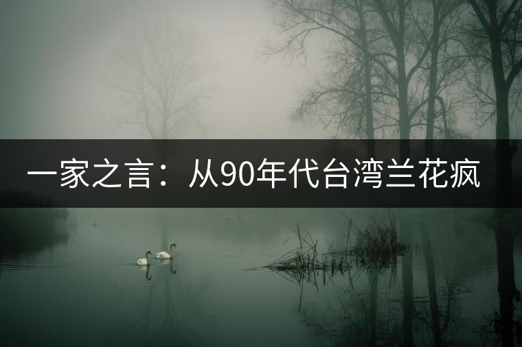 一家之言：從90年代臺灣蘭花瘋炒看普洱茶的未來