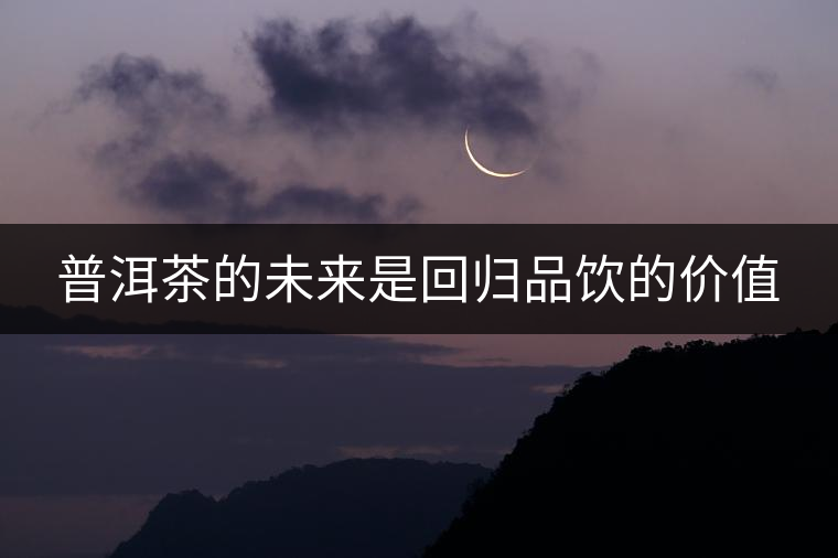 普洱茶的未來是回歸品飲的價值