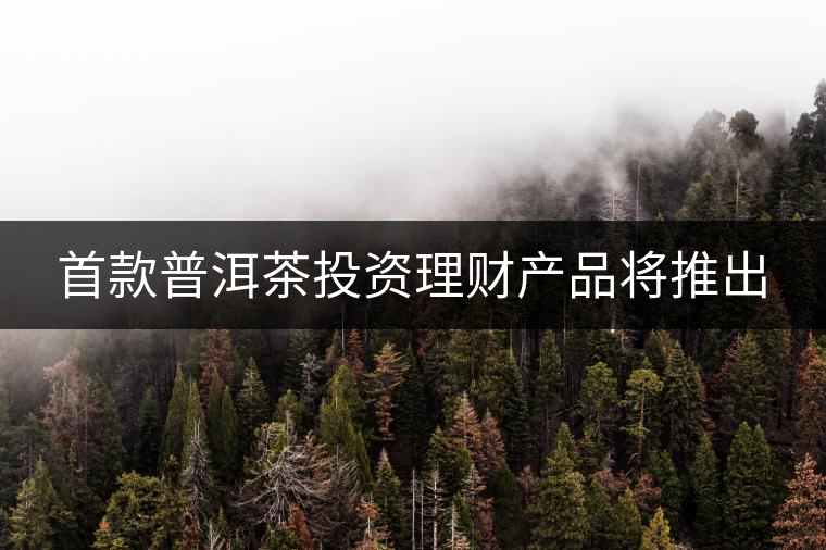 首款普洱茶投資理財產品將推出 首款普洱茶投資理財產品將推出