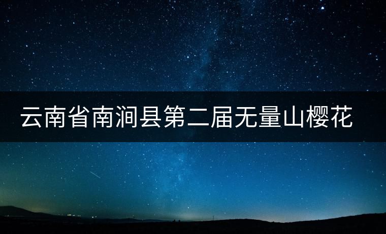 云南省南澗縣第二屆無量山櫻花節(jié)開幕