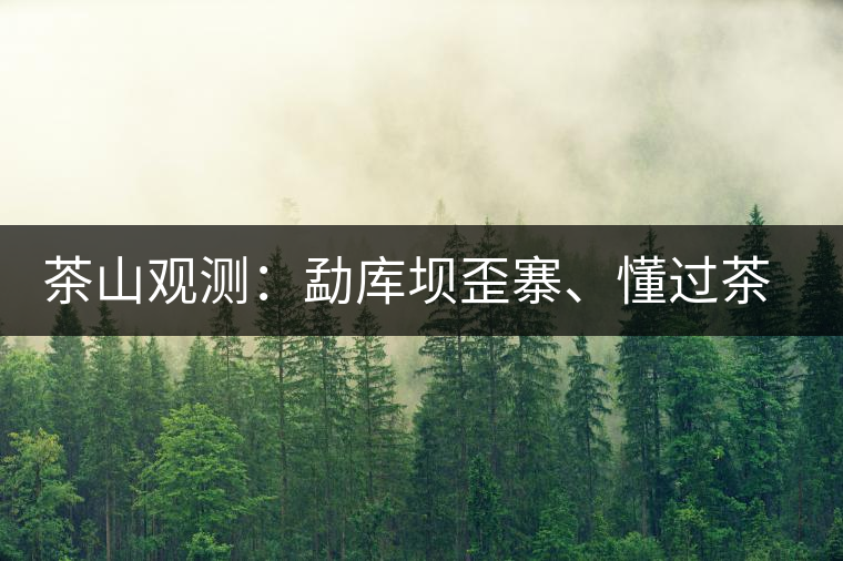 茶山觀測：勐庫壩歪寨、懂過茶山、大戶寨等茶山的生態(tài)指數(shù)
