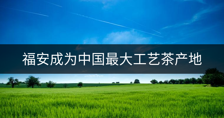 福安成為中國最大工藝茶產(chǎn)地 福安成為中國最大工藝茶產(chǎn)地