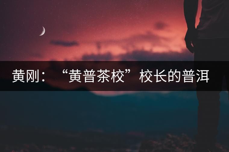 黃剛：“黃普茶?！毙ｉL的普洱哲學(xué)觀
