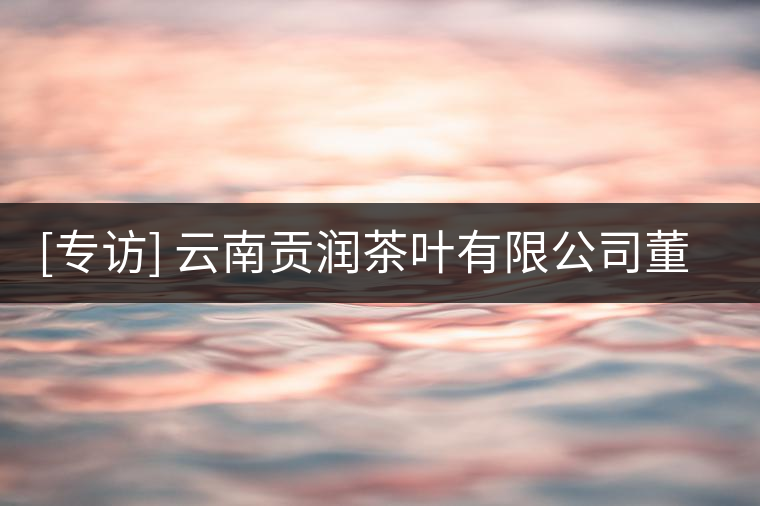 [專訪] 云南貢潤茶葉有限公司董事長張光輝