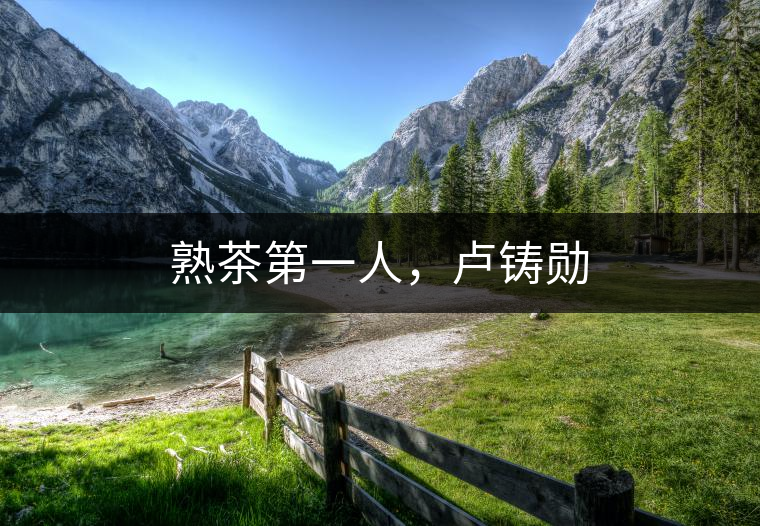 熟茶第一人，盧鑄勛