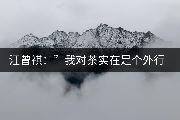 汪曾祺:”我對茶實在是個外行“ 汪曾祺:”我對茶實在是個外行“