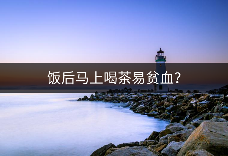 飯后馬上喝茶易貧血？