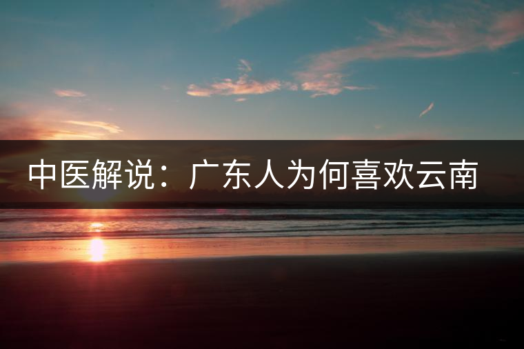 中醫(yī)解說：廣東人為何喜歡云南普洱茶