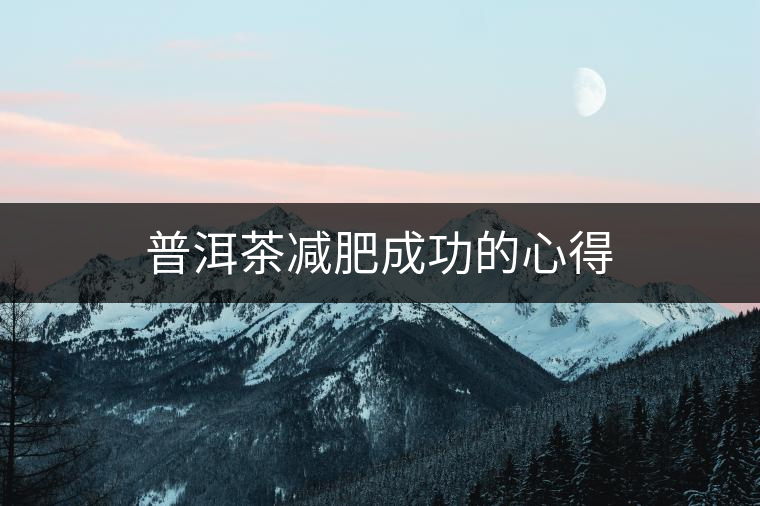 普洱茶減肥成功的心得