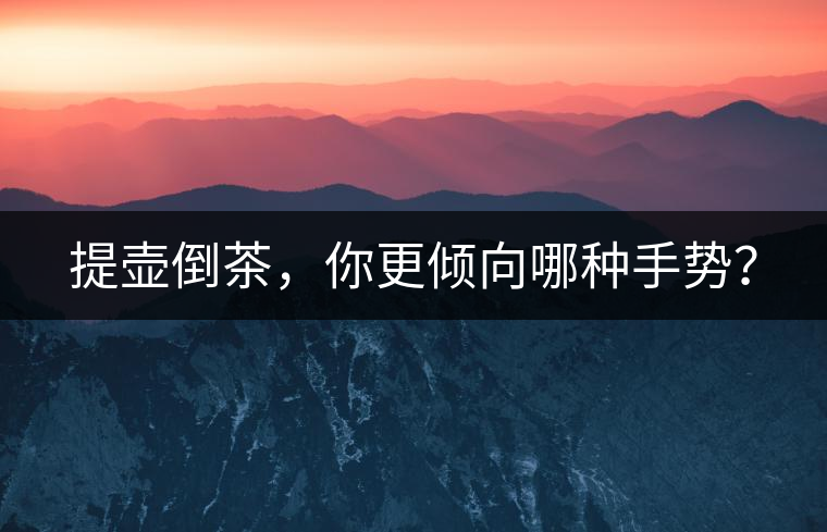 提壺倒茶，你更傾向哪種手勢？