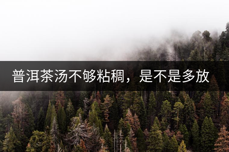 普洱茶湯不夠粘稠，是不是多放些茶葉就好了嗎？
