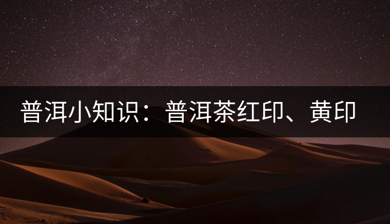 普洱小知識：普洱茶紅印、黃印、綠印、藍印的含義你知道嗎？