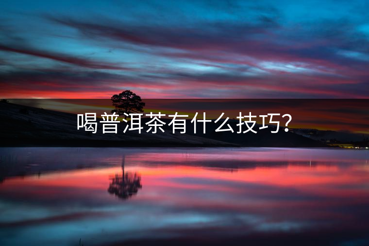 喝普洱茶有什么技巧？