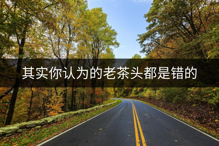 其實(shí)你認(rèn)為的老茶頭都是錯(cuò)的