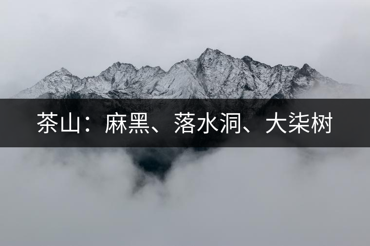 茶山：麻黑、落水洞、大柒樹