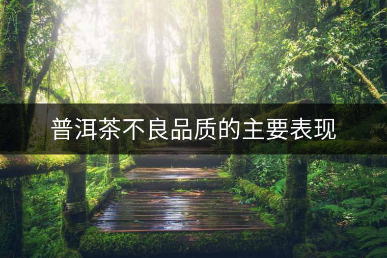 普洱茶不良品質(zhì)的主要表現(xiàn)