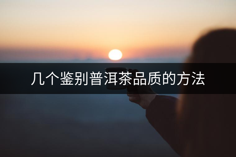 幾個鑒別普洱茶品質(zhì)的方法