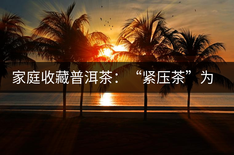 家庭收藏普洱茶：“緊壓茶”為最佳
