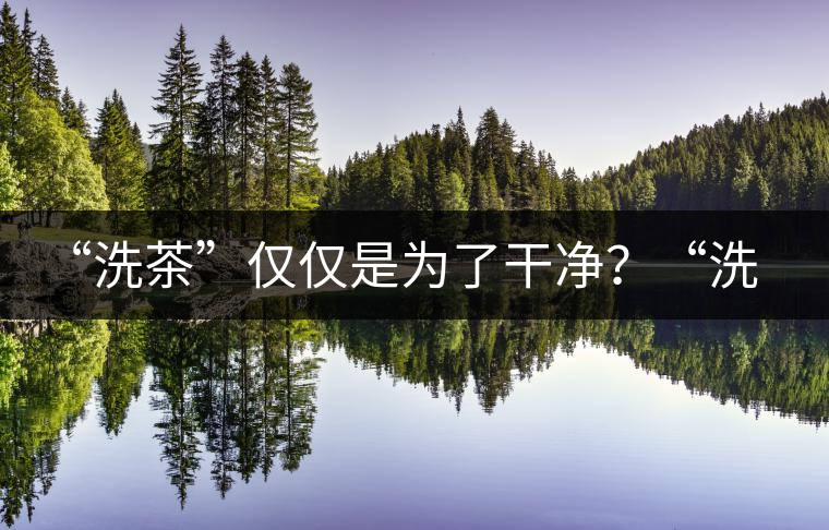 “洗茶”僅僅是為了干凈？“洗茶”主要是為“醒茶、潤茶”