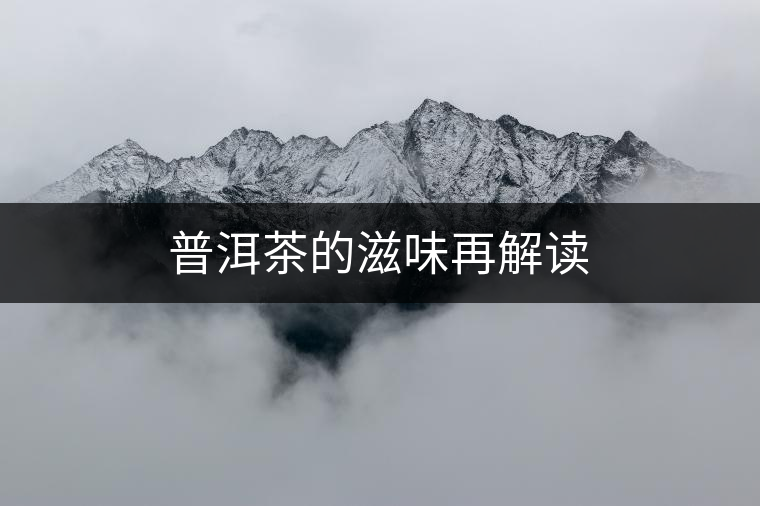 普洱茶的滋味再解讀 普洱茶的滋味再解讀