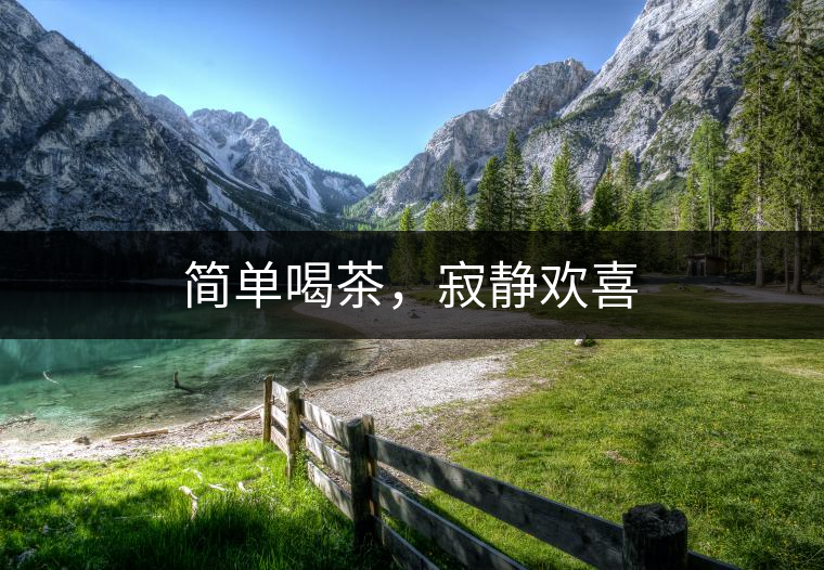 簡單喝茶，寂靜歡喜