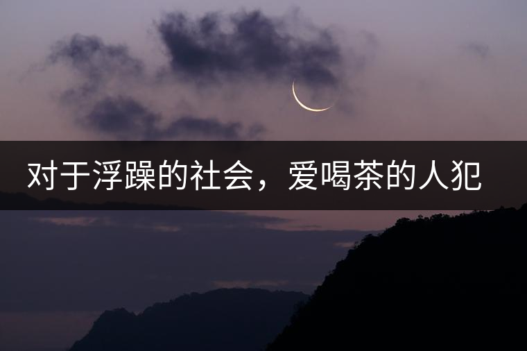 對于浮躁的社會，愛喝茶的人犯了種種罪行