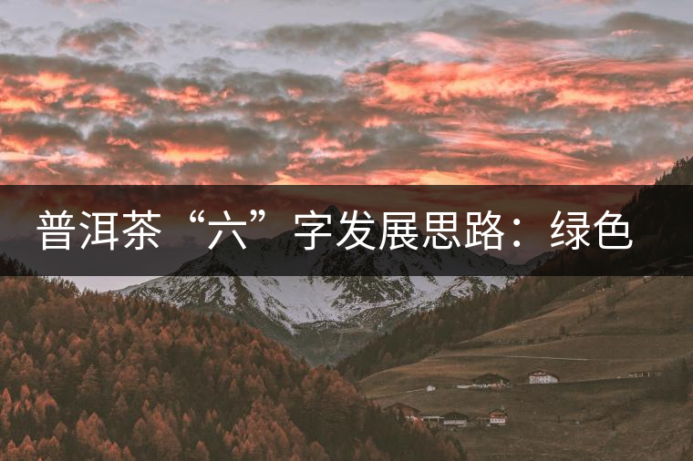 普洱茶“六”字發(fā)展思路：綠色、健康、創(chuàng)新