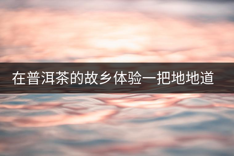 在普洱茶的故鄉(xiāng)體驗一把地地道道的茶文化 在普洱茶的故鄉(xiāng)體驗一把地地道道的茶文化
