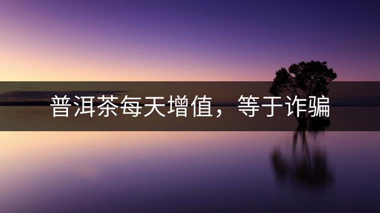 普洱茶每天增值，等于詐騙